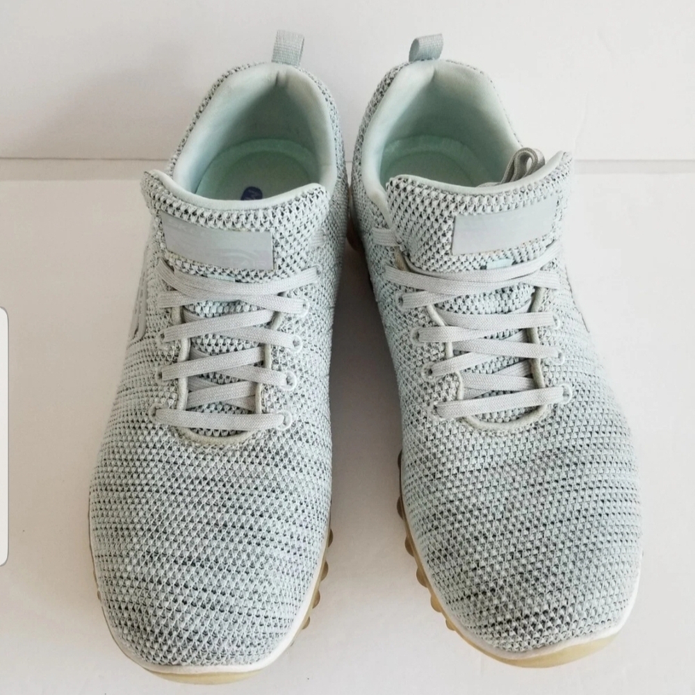 Skechers Womens Skech-Air Memory Foam Athletic Shoes Lace Up Fresh Mint/Gray 9.5